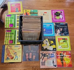 10″ 1950’s Vinyl LP Record Lot 33 1/3 80 Count (Read Discription) Salvage