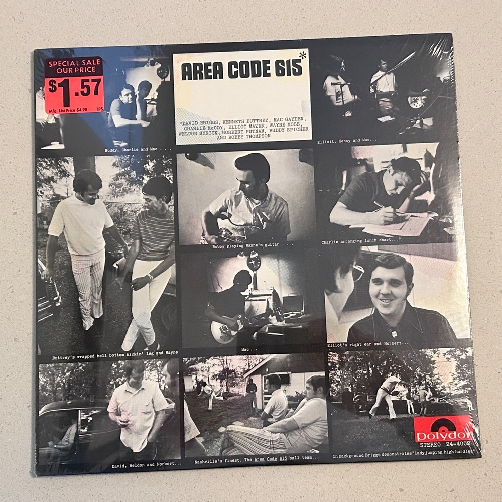 SEALED!! Area Code 615 “Music” Vinyl Lp POLYDOR 1969 ROCK
