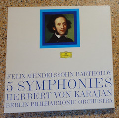 MENDELSSOHN 5 Symphonies KARAJAN Berlin Orchestra 4 LP Box Set DG 2832 009 EX