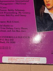 Cinderella – Night Songs – 1986 Vinyl LP BIG HAIR VGC (SAMPLE NOT FOR SALE)