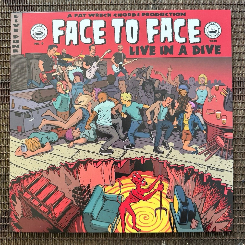 Face To Face Live In A Dive Orange Yellow Swirl LP + Poster 2024 Fat Wreck NOFX