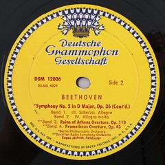 Beethoven, Jochum – Symphony No. 2 In D Major 1959 Mono LP Record DGM 12006