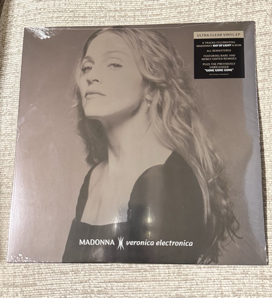 MADONNA Veronica Electronica LP CLEAR Vinyl Foil Sleeve NEW SEALED