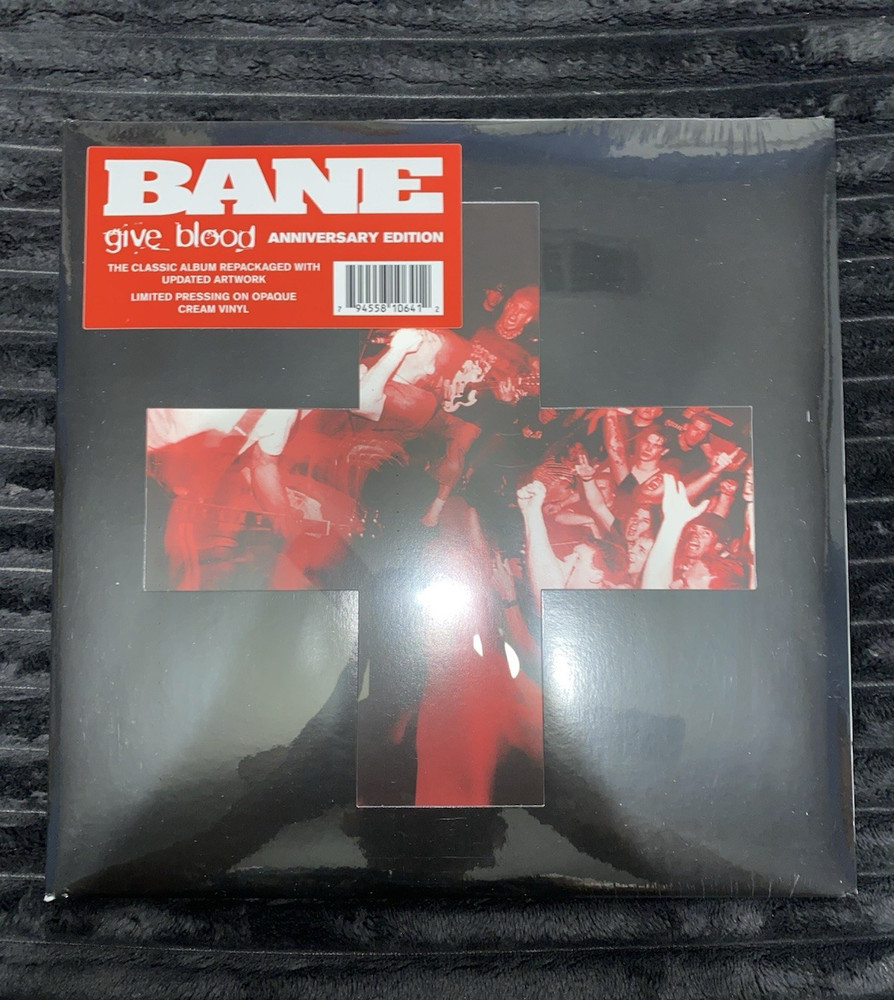 Bane Give Blood 12″ LP Cream Colored Vinyl Anniversary/Limited Edition