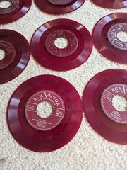 Lot of 10 RCA Victory Red Seal Records Red Vinyl 45 rpm for Crafts, Decoration