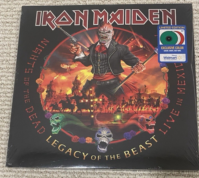 IRON MAIDEN Nights of The Dead Walmart Excl 3LP Red Green White BRAND NEW SEALED