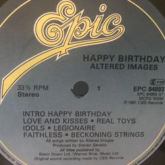 Altered Images – Happy Birthday – AL37738 Vinyl LP
