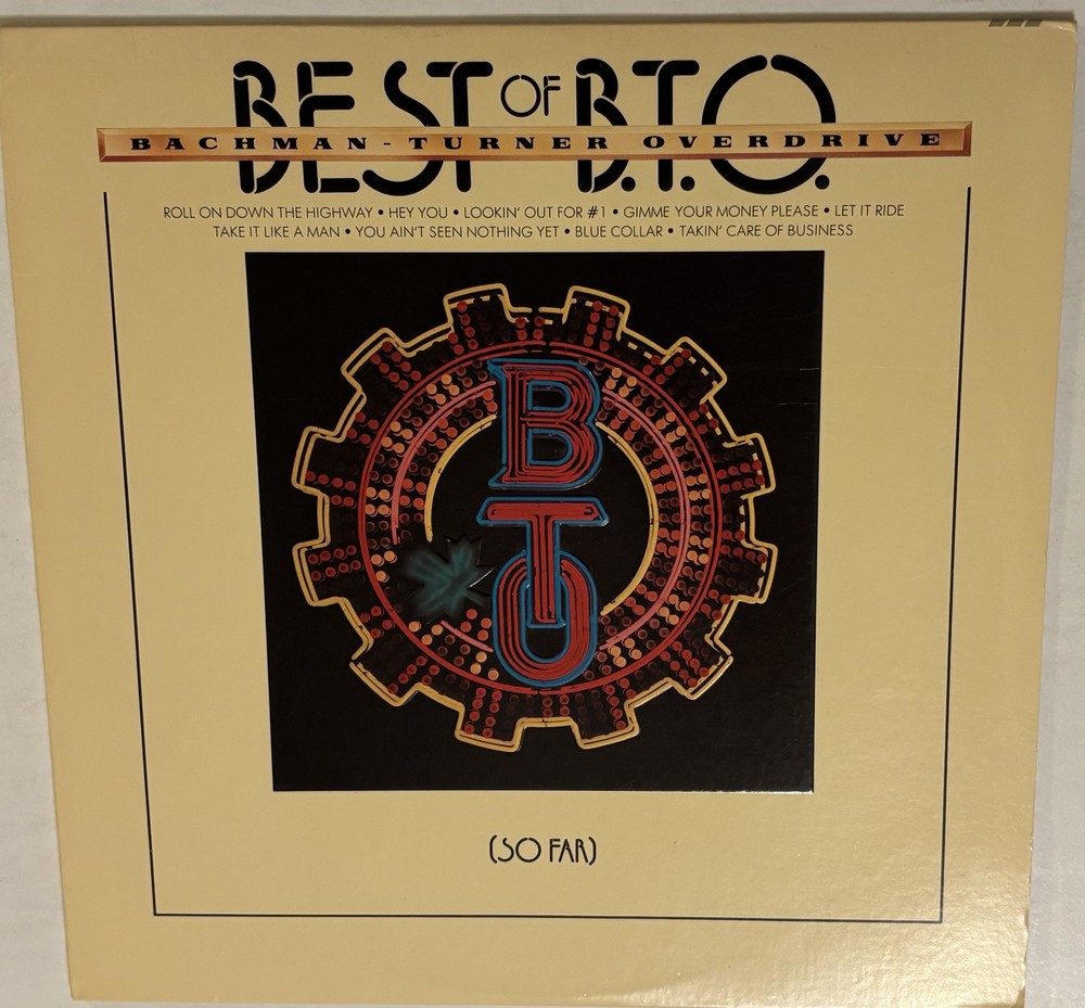 Best of B.T.O. Bachman-Turner Overdrive Vinyl LP So Far SRM-1-1101 Mercury NM n