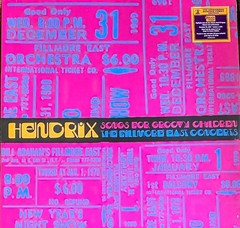 JIMI HENDRIX SONGS FOR GROOVY CHILDREN LIVE AT THE FILLMORE- BLUE VINYL LP ” NEW