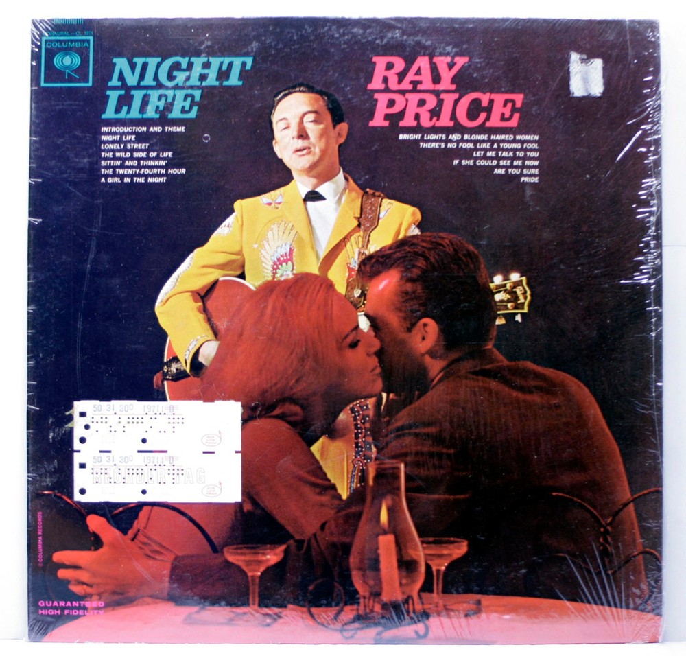 Ray Price Night Life LP 1963 [Columbia CL 1971] Mono Open Shrink NM/NM