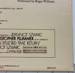 SOMEWHERE IN TIME john barry MCA5154 christopher reeve (1980) EX LP