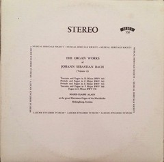 Johann Sebastian Bach, Marie-Claire Alain, The Organ Works Of Johann Sebastian B