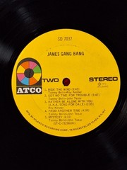 James Gang – Bang 1973 LP Vinyl SD7037 Atco EXCELLENT – PLAYS GREAT
