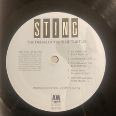 Sting The Dream of Blue Turtles Lp in shrink w hype sticker insert The Police Nm