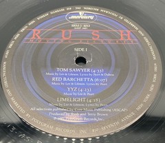 Rush Moving Pictures Vinyl LP 1981 Mercury Records RL Masterdisk PRC SRM-1-4013