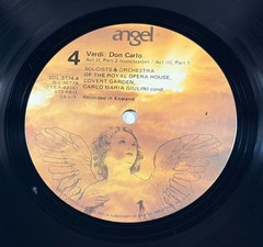 Verdi Don Carlo 4LP Box Angel SDL3774 Giulini Domingo Caballé VG+ Vinyl Libretto