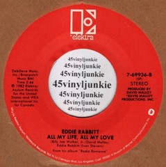 Eddie Rabbitt and Crystal Gayle NM 45 rpm “You And I” on Elektra Records