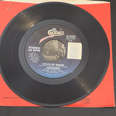 MICHAEL JACKSON & Mick Jagger State of Shock with Picture Sleeve 1984