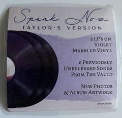 SPEAK NOW ( Taylor’s Version) Taylor Swift 3 LP Violet Marble Vinyl — Not Played