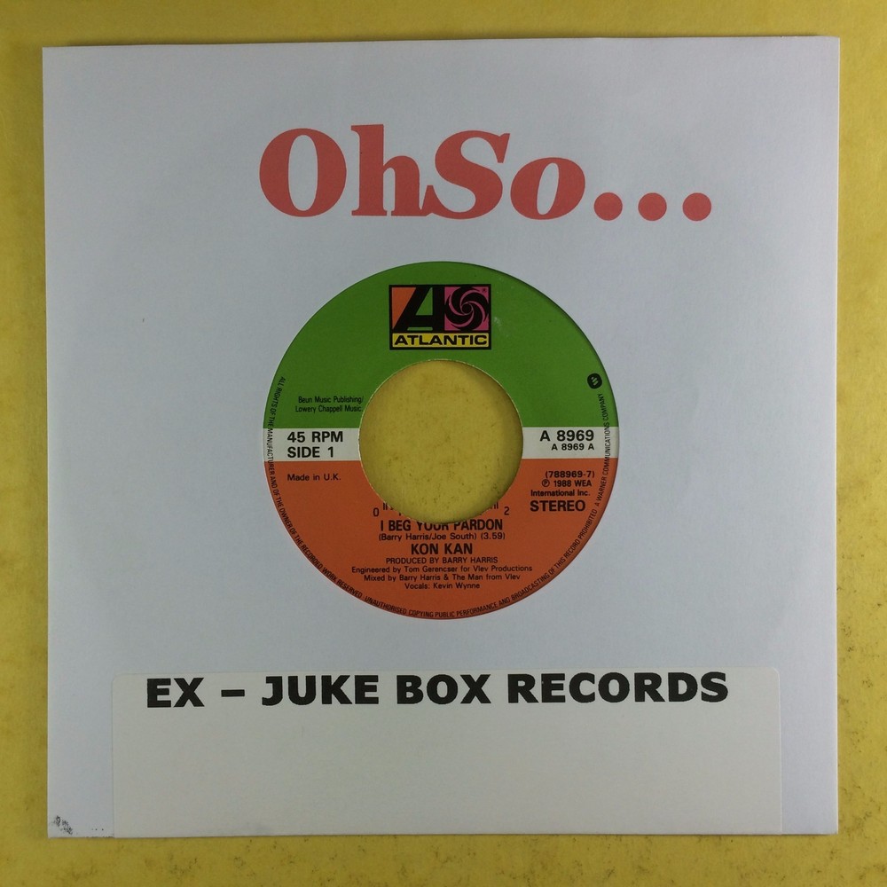 Kon Kan – I Beg Your Pardon – JUKEBOX READY – Atlantic A8969 Ex Condition