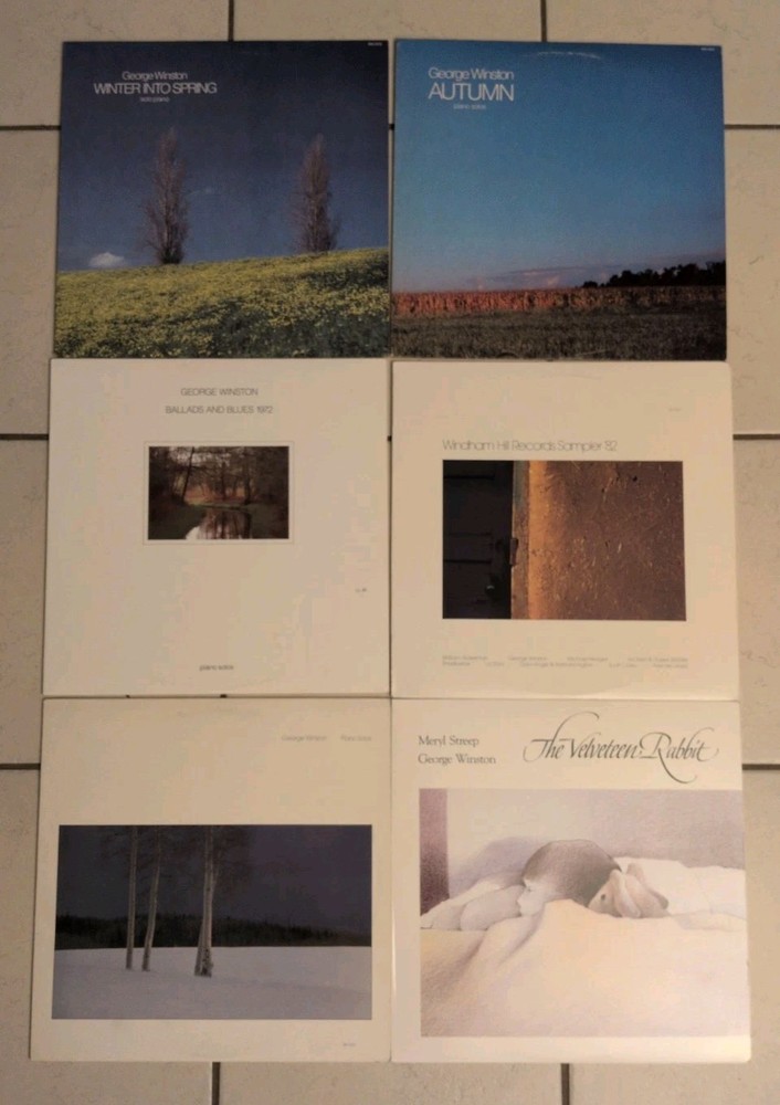 Lot of 6 GEORGE WINSTON Vinyl LPs Autumn, Winter Into Spring, Velveteen +3