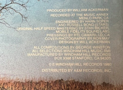GEORGE WINSTON – Autumn Piano Solos (WH-1012) – 12″ Vinyl Record LP