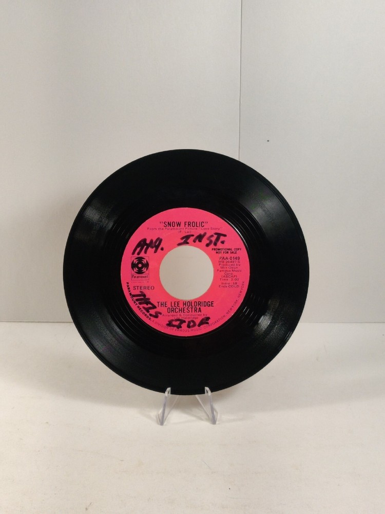 The Lee Holdrige Orchestra Snow Frolic Victory is Peace 45 rpm record promo copy