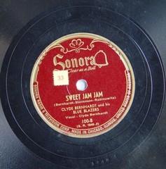 78 RPM 10″ Sonora 100 Clyde Bernhardt Blue Blazers Triflin Woman Blues Sweet Jam