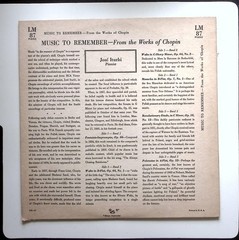 JOSE ITURBI MUSIC TO REMEMBER FROM THE LIFE OF CHOPIN RCA VICTOR 10 VINYL 1342