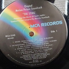 MCA Records The Sting Soundtrack 1974 12″ Black Vinyl LP MCA-2040 Cover