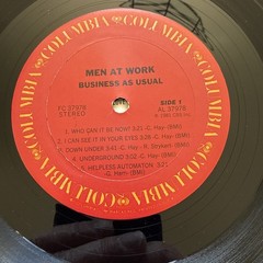 Men At Work Business As Usual Debut LP VG+ Columbia FC 37978 Down Under