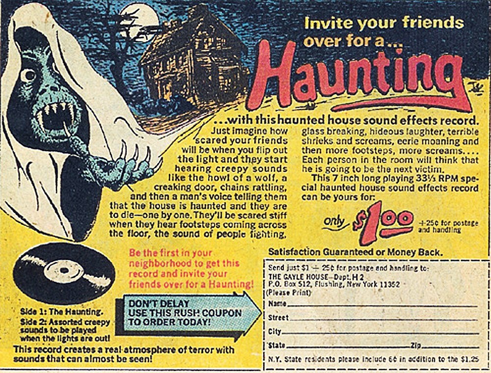 Gayle House The Haunting 1971 Comicbook Mail in Record 7″ RARE Halloween Ghosts