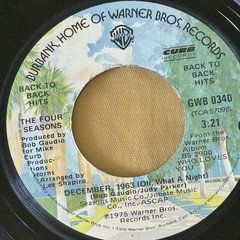 The Four Seasons- December, 1963 (Oh, What A Night) | 7″ Vinyl | 45 RPM | VG+