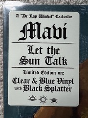 [571/1000] Mavi – Let the Sun Talk (Clear/Blue with Black Splatter)(Vinyl, 2022)