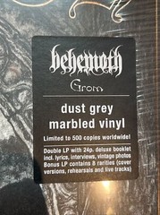 Behemoth – Grom [New Vinyl LP] Colored Vinyl, Gray