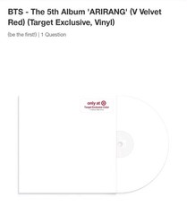 Preorder BTS 5th Album ARIRANG Target Exclusive Vinyl V TAEHYUNG – REd Velvet