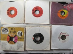 Record lot 45 rpm VG+/NM- 100+ vinyl w/ sleeves pop rock 50s/60s FREE SHIP 5M