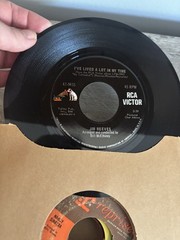 Vintage 45 RPM Record Lot In Album Country Rock Pop RCA Decca Columbia Mixed