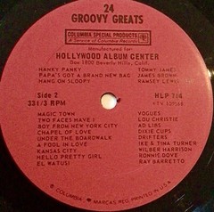 24 GROOVY GREATS-LP, Columbia #714-Hollywood Album RARE RED LABEL -From 1965
