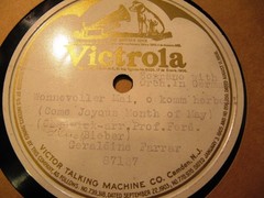 1912 GERALDINE FARRAR Soprano Custom Pressing WONNEVOLLER MAI Victor 87127 _