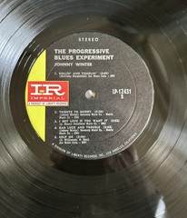 Johnny Winter The Progressive Blues Experiment Vinyl LP 1969 Imperial LP-12431