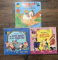 Read Along Books Paired With 33 1/3 RPM Vinyl Records. Set Of 20