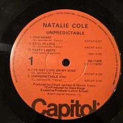 Natalie Cole Unpredictable LP 1977 Capitol Records SO-11600 VG+/VG+