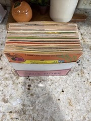 Lot of 22 Vintage SEE HEAR READ Walt Disney’s Books & Records 33 1/3 RPM And 45