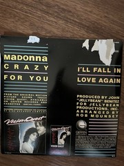 Madonna Crazy For You 12″ Vinyl Single German Import Vision Quest OST Geffen