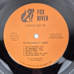Vtg Frenchy Boutan Signed Vinyl Record Stereo Refreshingly Yours 1971 Fox River