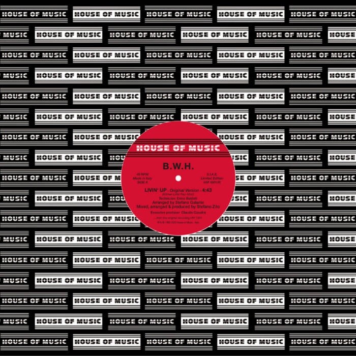 B.W.H. – Livin’ Up / Stop (Vinyl 12-inch single, 45 RPM) Made in Italy – NEW