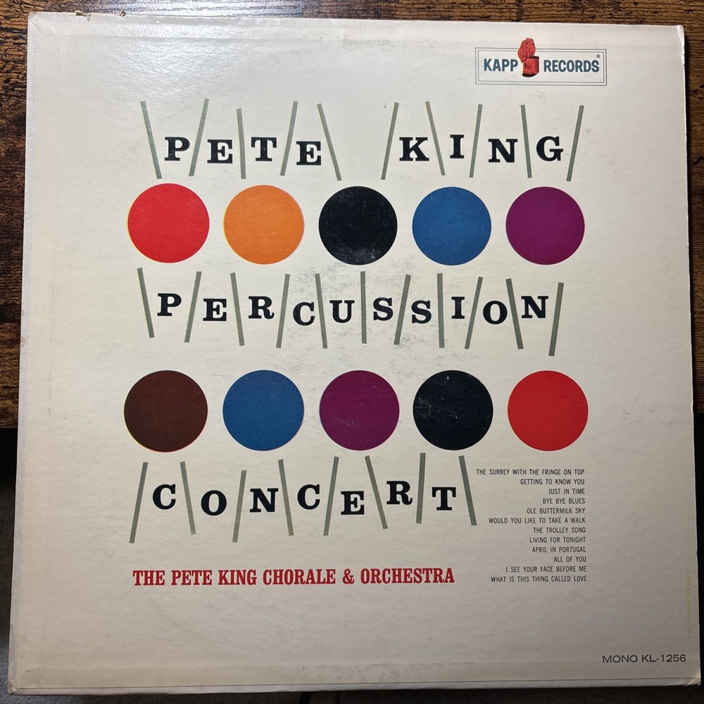 Pete King- Percussion Concert 1961 Mono LP KL-1256 Bx14