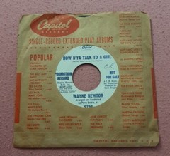 Wayne Newton promo 45 How D’Ya Talk To A Girl / Happy Is Gone Capitol 5793