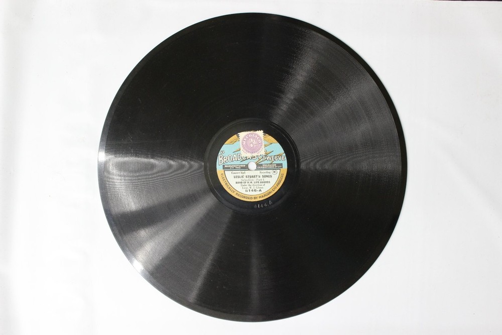 Leslie Stuart’s Songs 10″ Record 1920s Broadcast Shellac 78 RPM